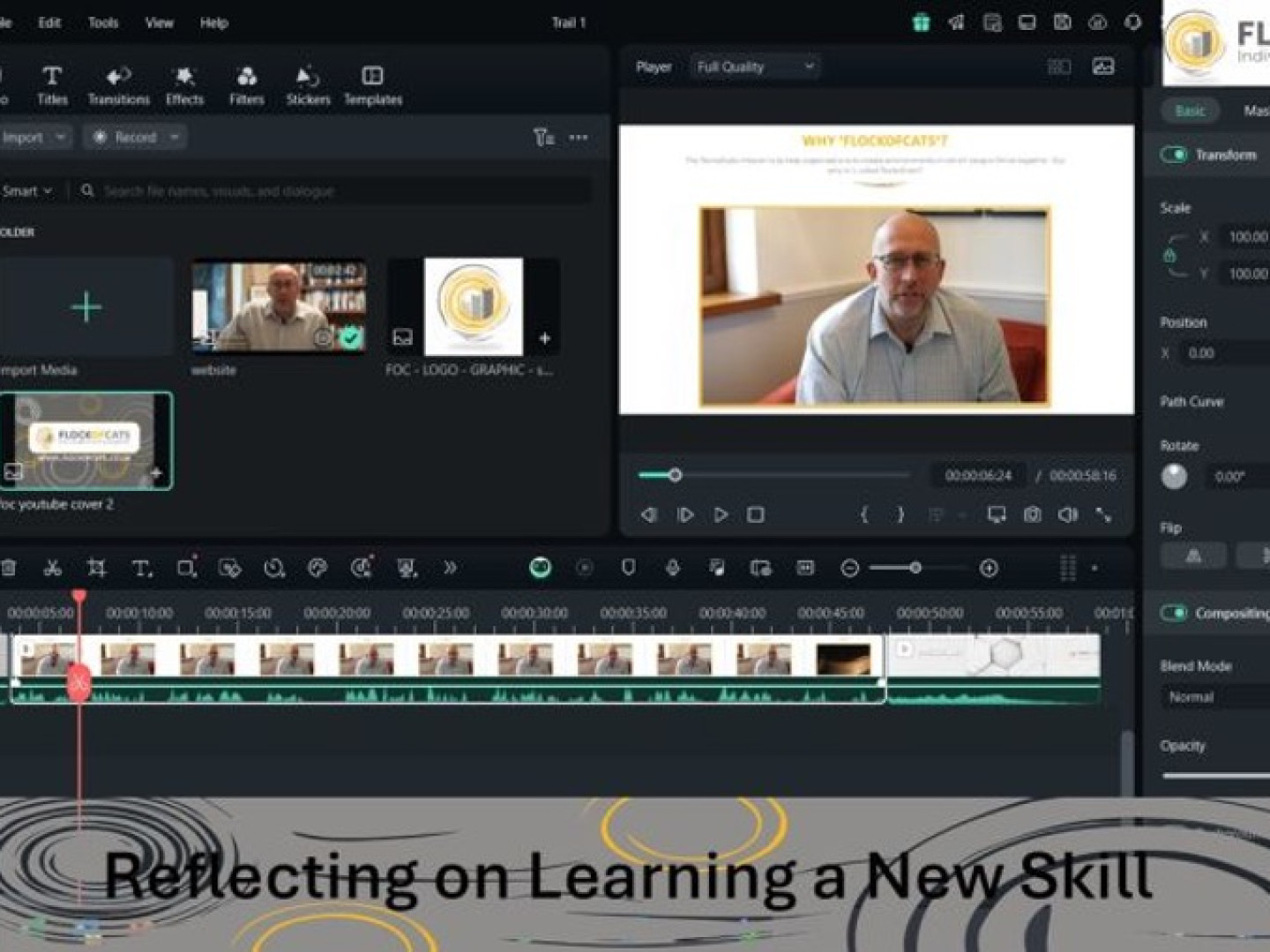 flockofcats adapting andy james Learning New Skills – Video Editing